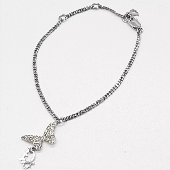 Christian Dior silver adjustable butterfly bracelet - Picture 2 of 9